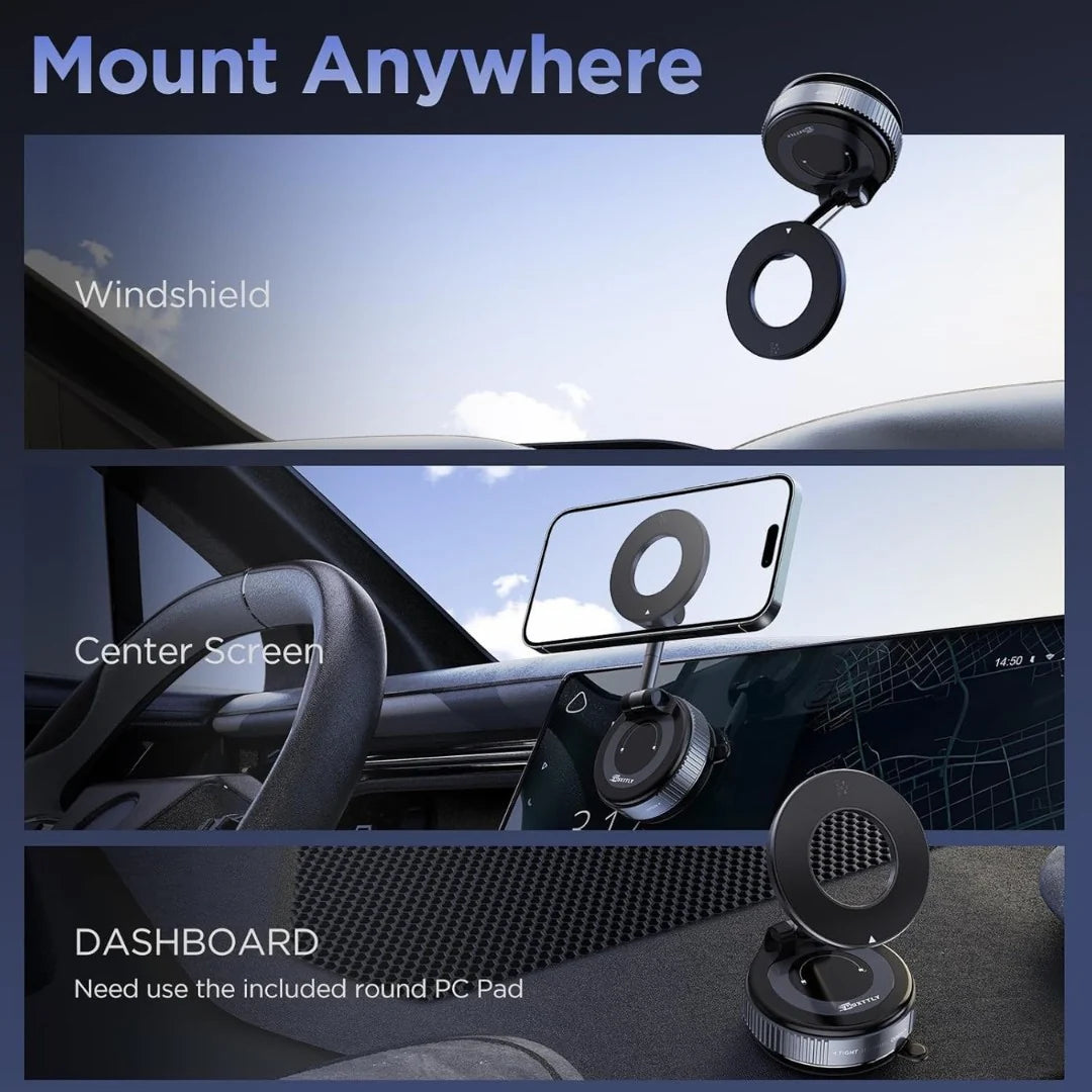 Magrip Pro Universal Magnetic Mount for All Smartphones – Stick Anywhere | Drive Hands-Free with Ultra Strong Magnetic Phone Holder