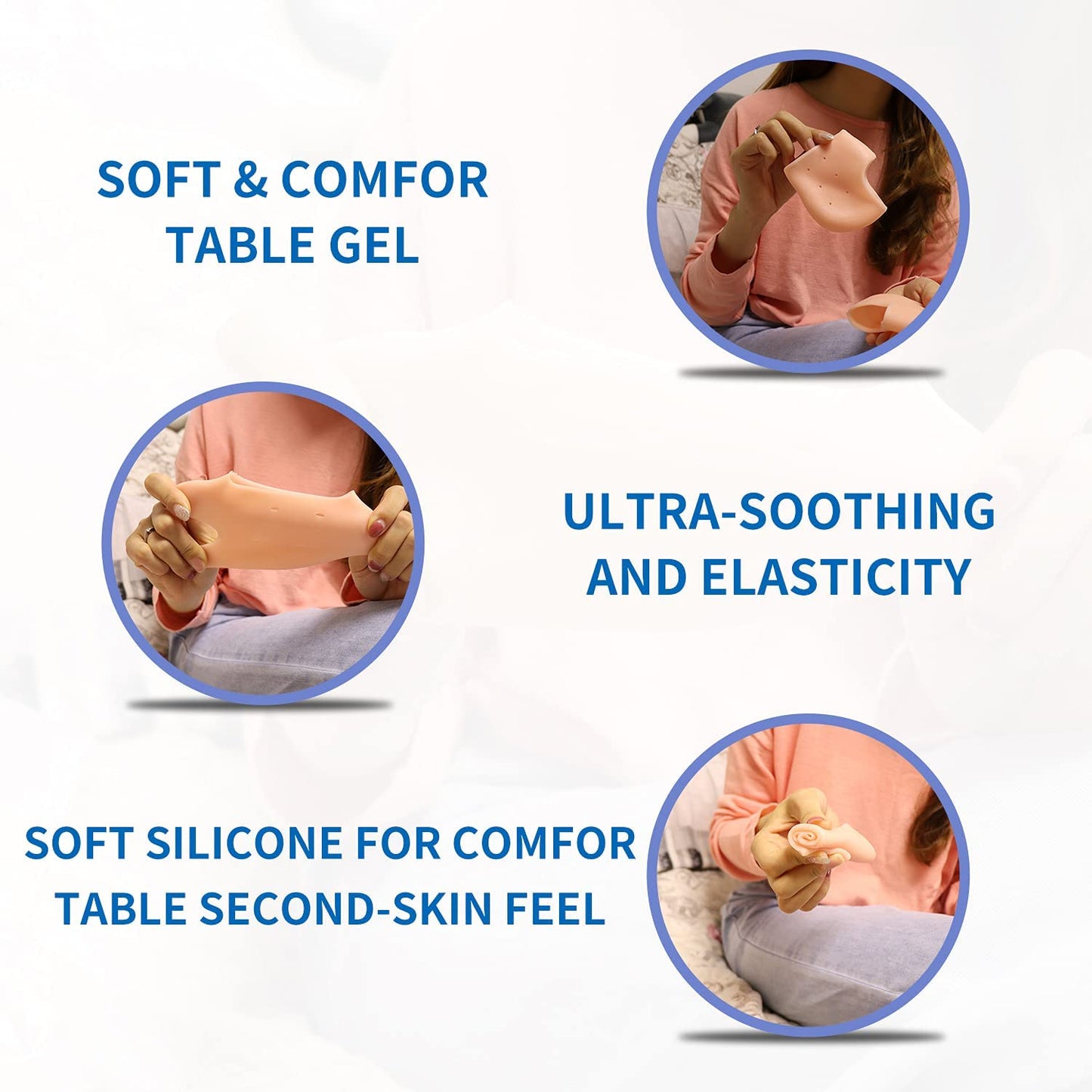 HEEL PROTECTOR For DRY HEEL | CRACKED HEEL | ROUGH HEEL | ANKLE PAIN | HEEL PAIN | HEEL ANTI CRACK - FOR MEN AND WOMEN - 3 Pairs