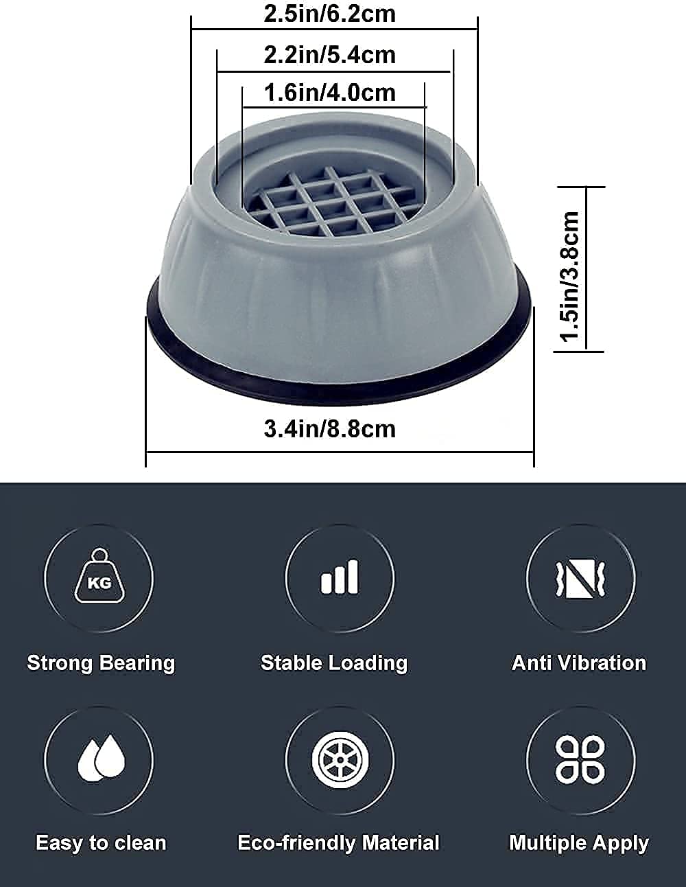 Washing Machine Anti Vibration Pads 4 Pieces