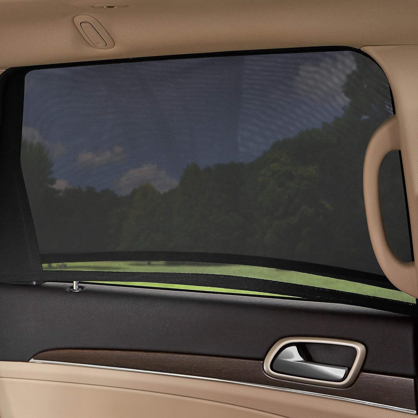 Universal Car Window Pullover Sun Shade Mesh | Heat Insulation | Air Circulation | Prevents Dusts and Insects | Foldable | Protects from The Sun| Fits All (99%) Cars -  The Ultimate Sun Shade (Pack of 4)