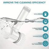 5-in-1 Powerful Electric Spin Scrubber | Powerful Cordless Cleaning Brush for Bathroom, Kitchen & More!