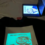 Interactive Glow Canvas Light Activated Drawing Unisex T-Shirt - Made In India