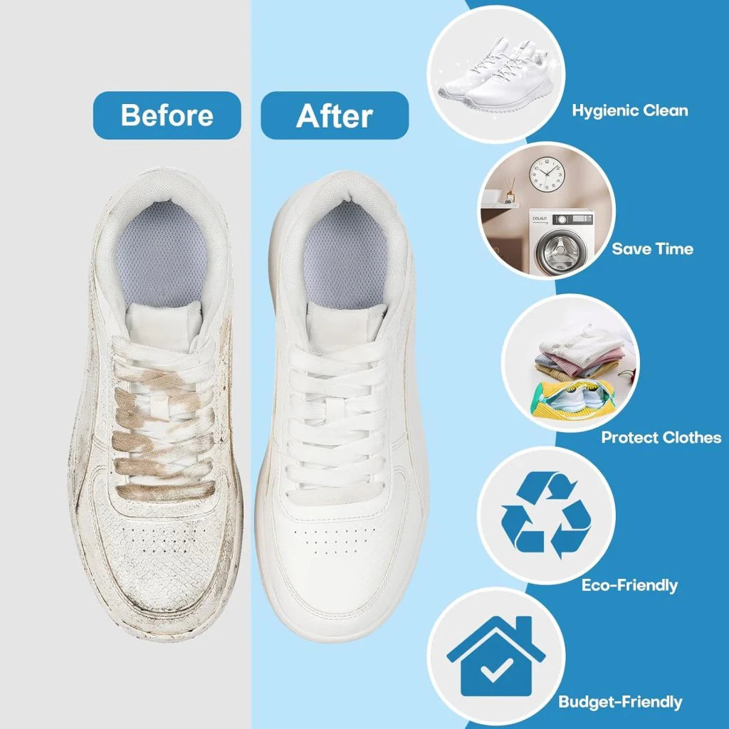 Deep Cleaning Reusable Shoe Washing Bag - Safe for Machine & Shoes