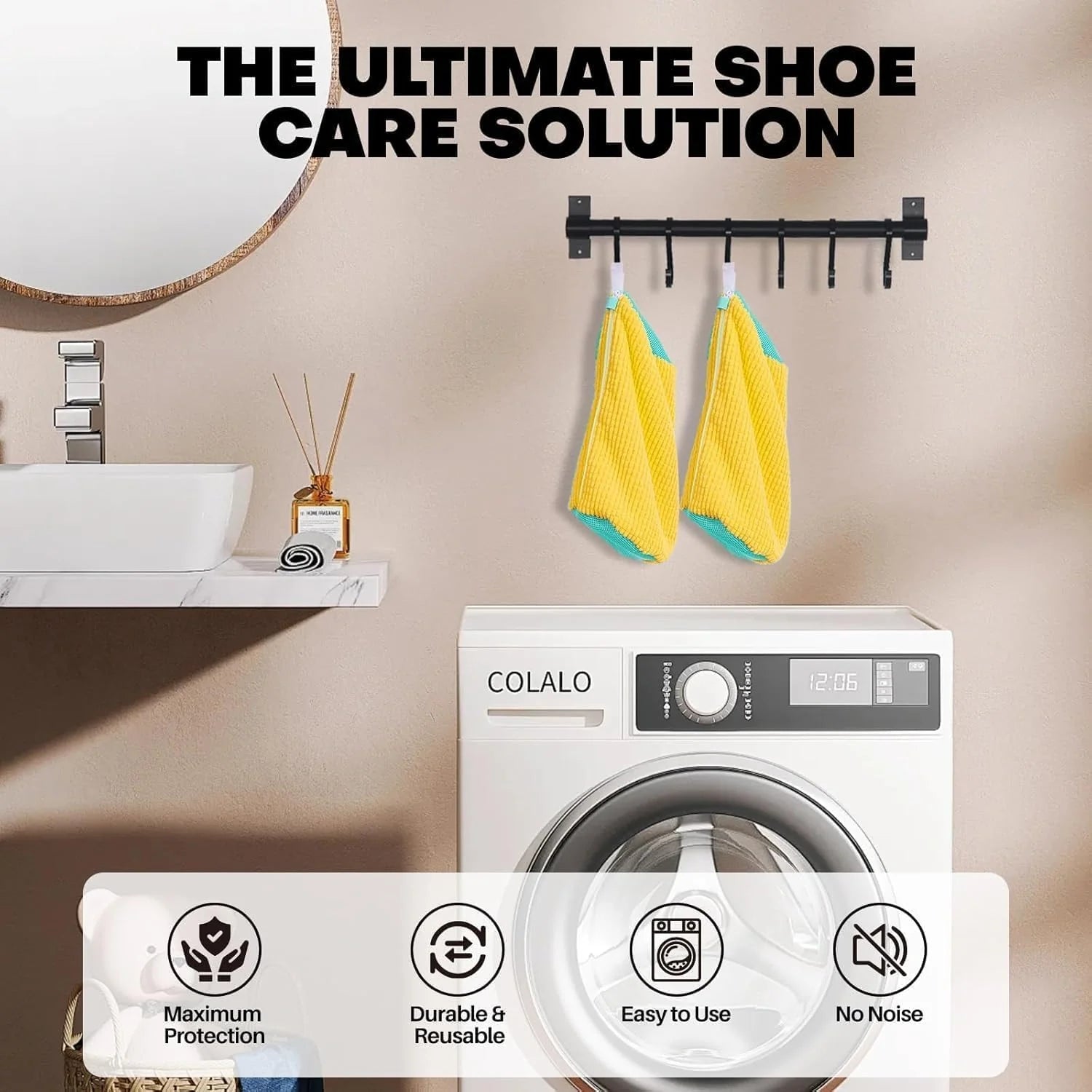 Deep Cleaning Reusable Shoe Washing Bag - Safe for Machine & Shoes