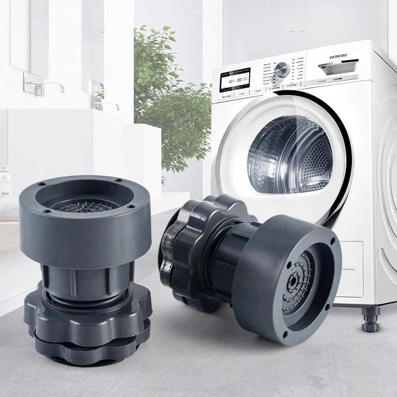 Washing Machine Vibration Pads - Adjustable Dryer Shock & Noise Cancelling Pads, Anti Vibration Pads for Washing Machine Support, Height Adjustment Feet for Refrigerators (4 Pcs Set)