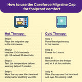 Migraine Relief Cap for Migraines, Headaches, Sinuses, Tension Relief Headache Relief Cap for Men & Women Hot & Cold Therapy Relaxing Thermax Migraine Miracle Cap, Migrane Relaxing Cap-Black